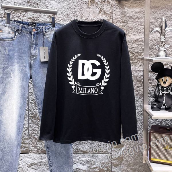 長袖Tシャツ 2色可選 大人キレイに仕立てる  ドルチェ＆ガッバーナ コピー 2026HOT新作登場 CTSDG012