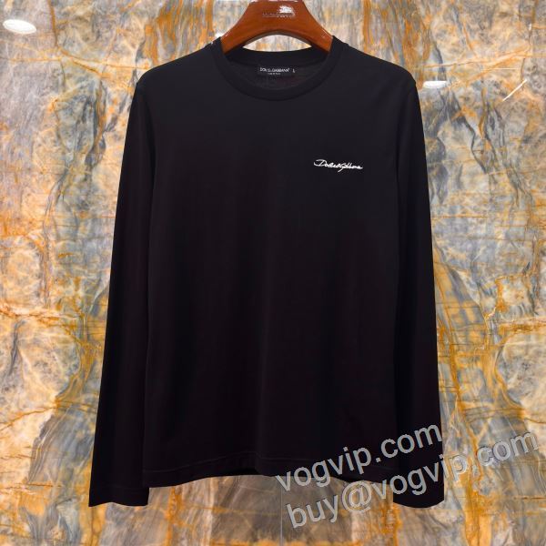 ドルチェ＆ガッバーナ 偽物ブランド 2026超激得格安 CTSDG017 長袖Tシャツ 2色可選 今からの季節にピッタリ！