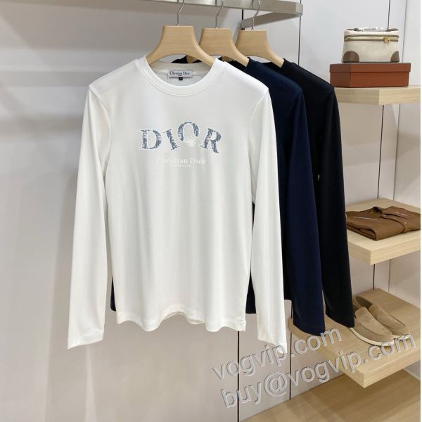 2026お得100%新品 ディオールブランドスーパーコピー CTSDIOR010 シックスタイルに活躍 長袖Tシャツ 3色可選