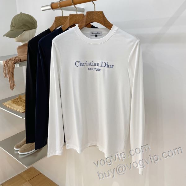 もっとも高い人気を誇る ディオールコピー CTSDIOR015 長袖Tシャツ 3色可選 2026お買い得高品質