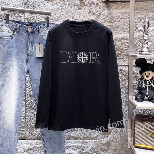 ディオールDIOR 2026品質保証新作登場 VOGブランドスーパーコピー CTSDIOR025 長袖Tシャツ 2色可選 優しい色合い