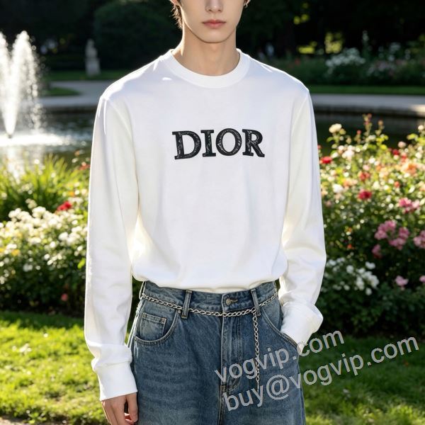 長袖Tシャツ 絶大な人気を誇る 4色可選 ディオール最高N級ブランドコピー 2026品質保証新作登場 CTSDIOR028