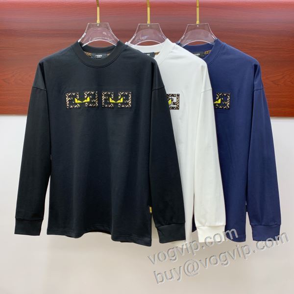 人気新品★超特価★ フェンディ コピーブランド CTSFEN007 長袖Tシャツ 3色可選 2026年モデル入荷