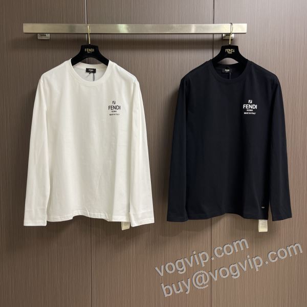 上品上質 フェンディ スーパーコピー 2026最新入荷 CTSFEN009 長袖Tシャツ 2色可選