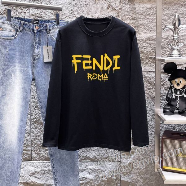 2026HOT新作登場 フェンディ スーパーコピー CTSFEN014 長袖Tシャツ 2色可選 今買い◎得