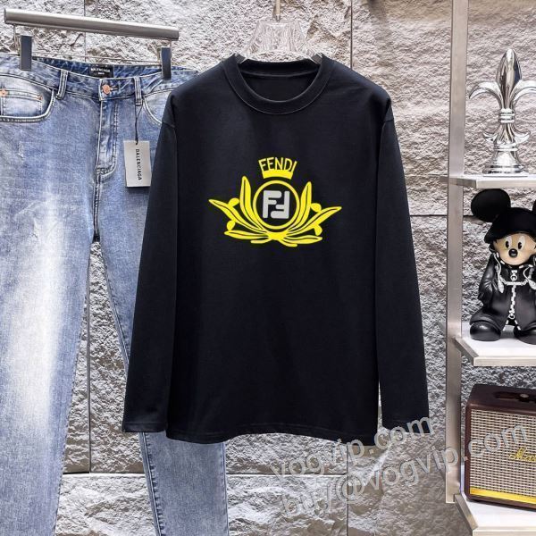 極上の着心地 フェンディ コピー CTSFEN015 長袖Tシャツ 2色可選 2026HOT新作登場
