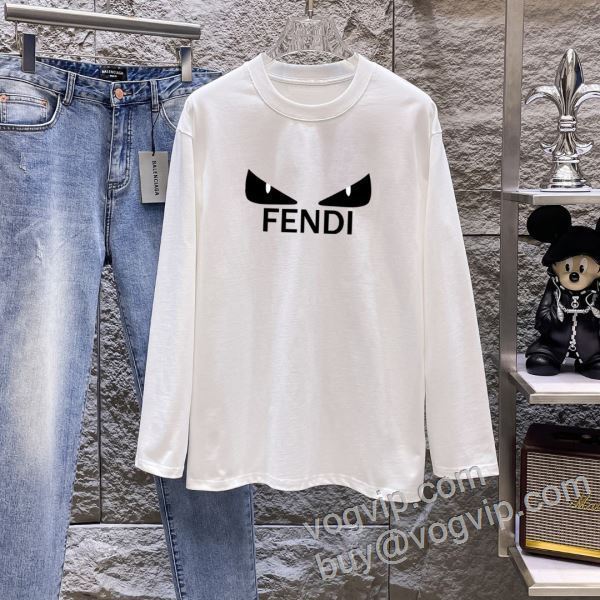 デザイン性の高い 長袖Tシャツ 2色可選 フェンディ FENDI 2026爆買い品質保証 CTSFEN023 業界高品質スーパーコピー