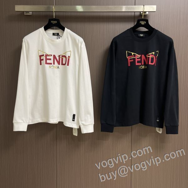 フェンディ スーパーコピー 優良サイト 大好評 CTSFEN024 長袖Tシャツ 2色可選 2026爆買い品質保証