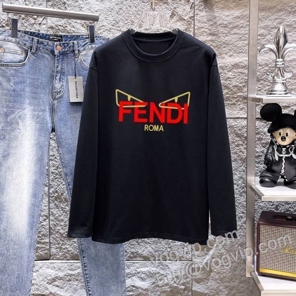 2026高級品 通販 フェンディ FENDI CTSFEN026 長袖Tシャツ 2色可選 VOGコピー ファッション 人気