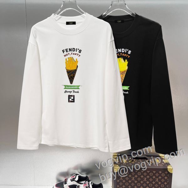 セール中 長袖Tシャツ 2色可選 フェンディ 高品質なスーパーコピー商品 2026激安大特価爆買い CTSFEN028