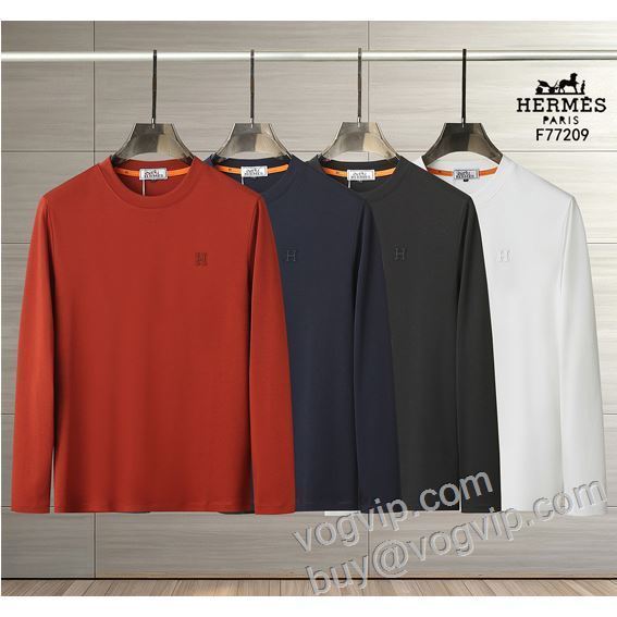 値下げ！ エルメス コピーブランド CTSHE007 長袖Tシャツ 4色可選 2026秋冬季新作