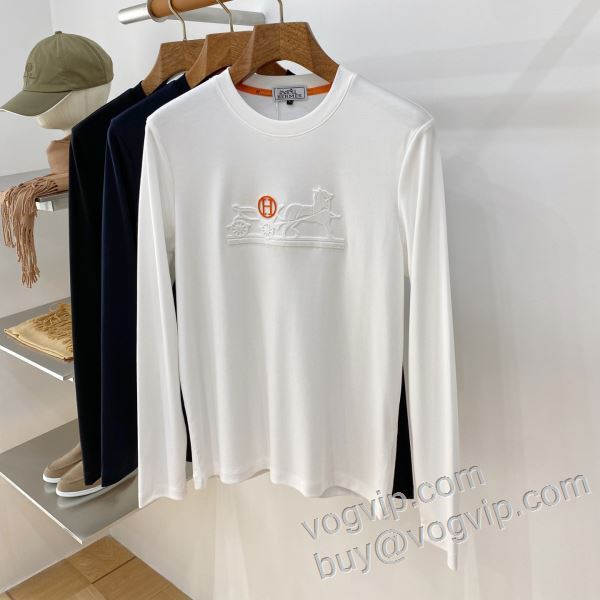 長袖Tシャツ めちゃくちゃお得 3色可選 エルメス 偽物ブランド 2026秋冬季新作 CTSHE008