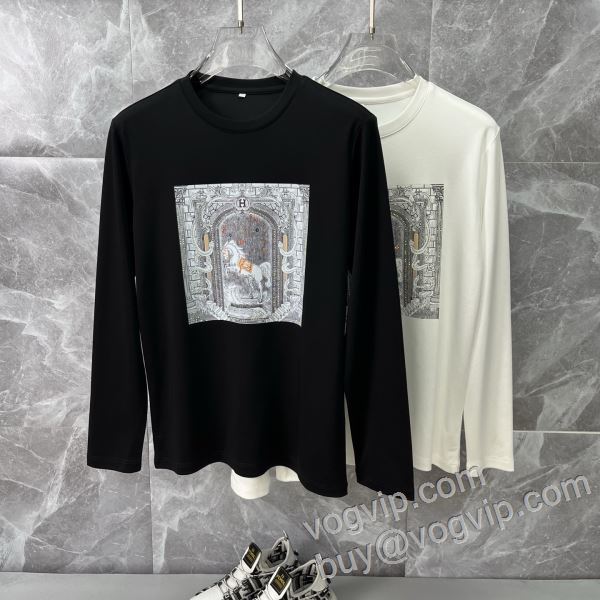 2026数量限定格安 エルメス スーパーコピー ～希少 CTSHE014 長袖Tシャツ 2色可選