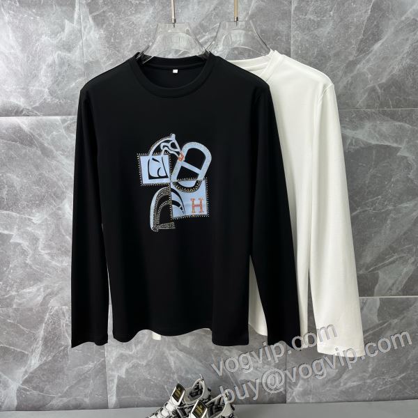 完売品！ エルメス コピー CTSHE015 長袖Tシャツ 2色可選 2026数量限定格安