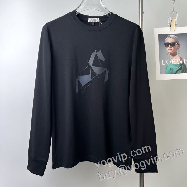 長袖Tシャツ 4色可選 人気が爆発 エルメス スーパーコピー 2026秋冬季超人気 CTSHE020