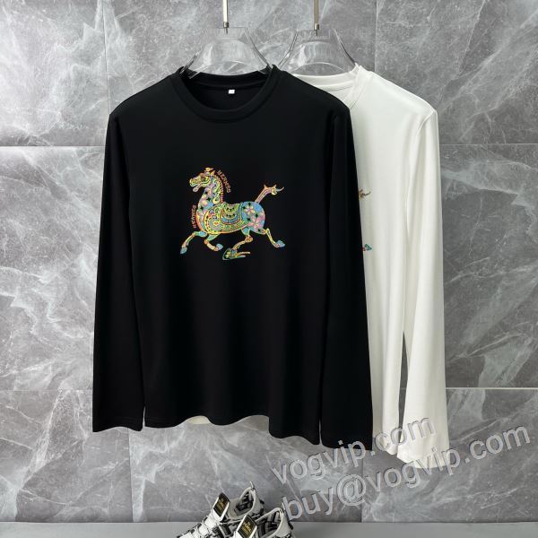 ◆モデル愛用◆ エルメス ブランドスーパーコピー 2026年モデル入荷 CTSHE021 長袖Tシャツ 2色可選