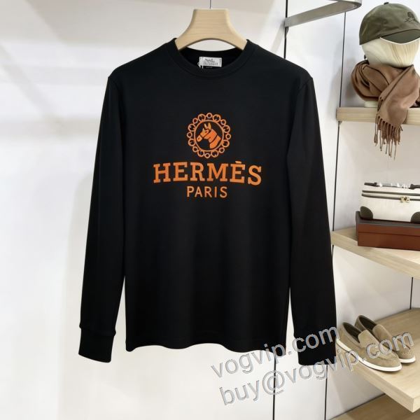 長袖Tシャツ 4色可選 エルメス HERMES 2026高級感演出 CTSHE023 VOGブランドスーパーコピー