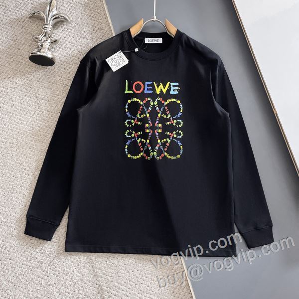 2026お得100%新品 ロエベ スーパーコピー 激安 CTSLOE006 長袖Tシャツ 2色可選 モデル大絶賛?