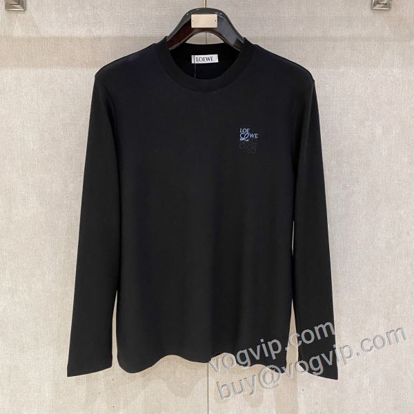 大好評? 長袖Tシャツ 2色可選 ロエベ ブランド 偽物 通販 2026お買い得高品質 CTSLOE012