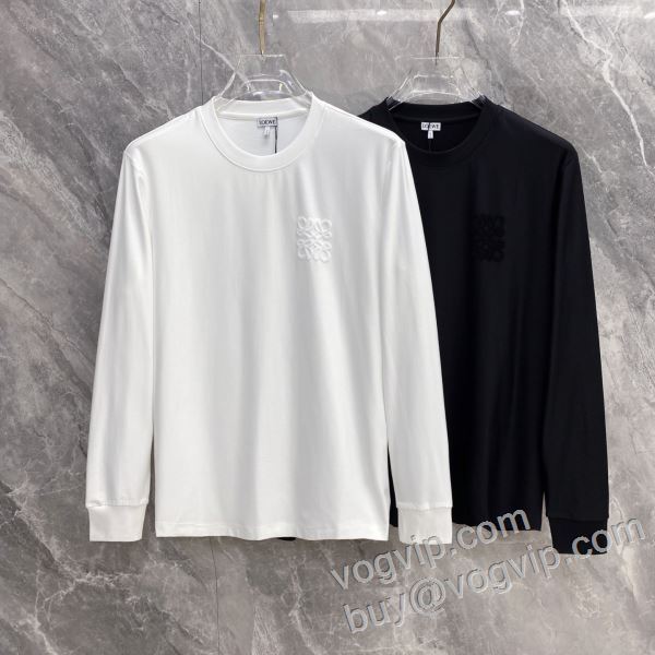 ロエベ ブランドコピー 2026爆買い品質保証 CTSLOE013 長袖Tシャツ 2色可選 高評価の人気品