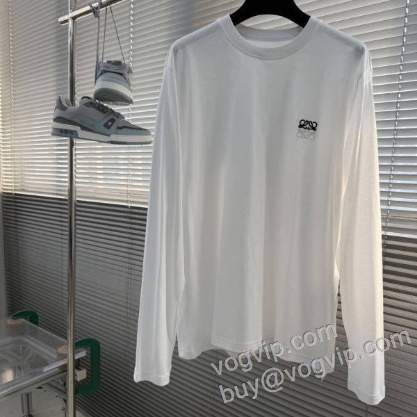 肌触りの気持ちい? ロエベ コピー CTSLOE015 長袖Tシャツ 2色可選 2026爆買い品質保証