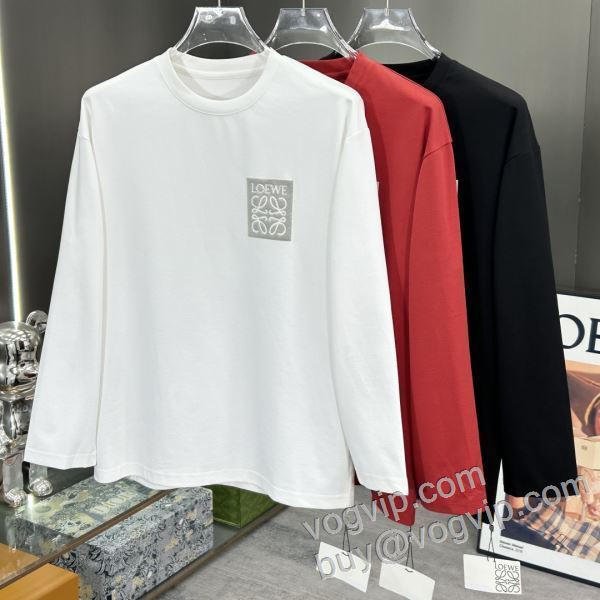 強い魅力を感じる一枚 ロエベ ブランドコピー CTSLOE027 長袖Tシャツ 3色可選 2026品質保証新作