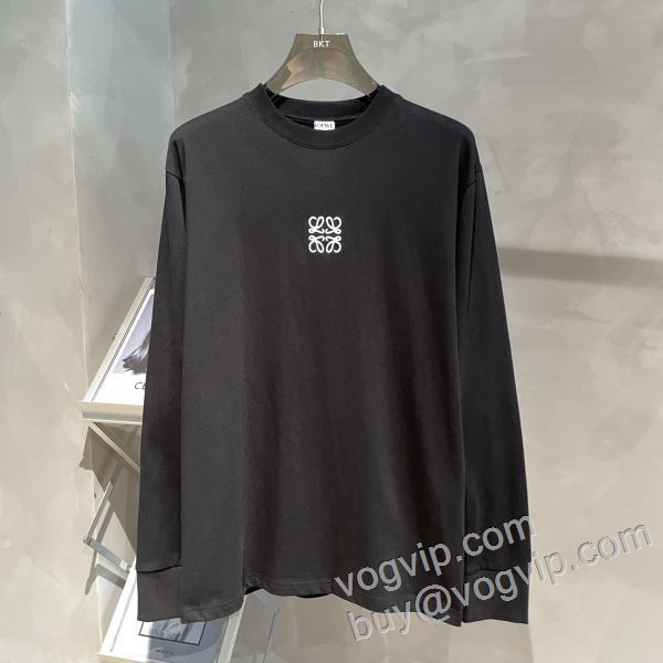 ロエベ スーパーコピー 2026秋冬季新作 CTSLOE028 長袖Tシャツ 2色可選 特別人気感謝SALE