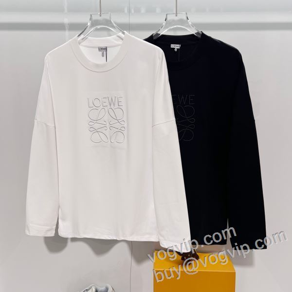 今からの季節にピッタリ！ ロエベ ブランド 偽物 通販 CTSLOE030 長袖Tシャツ 2色可選 2026秋冬季新作