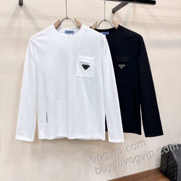 長袖Tシャツ 2色可選 魅力ファッション　 プラダ コピー ブランド 2026最安値高品質 CTSPR004
