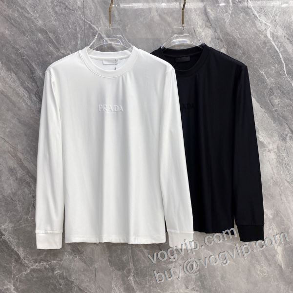希少価値大！ プラダ コピーブランド CTSPR007 長袖Tシャツ 2色可選 2026新作入荷格安