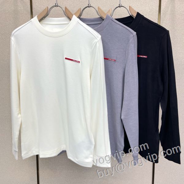 プラダ スーパーコピー 2026限定セール定番人気 CTSPR009 長袖Tシャツ 3色可選 高級感ある