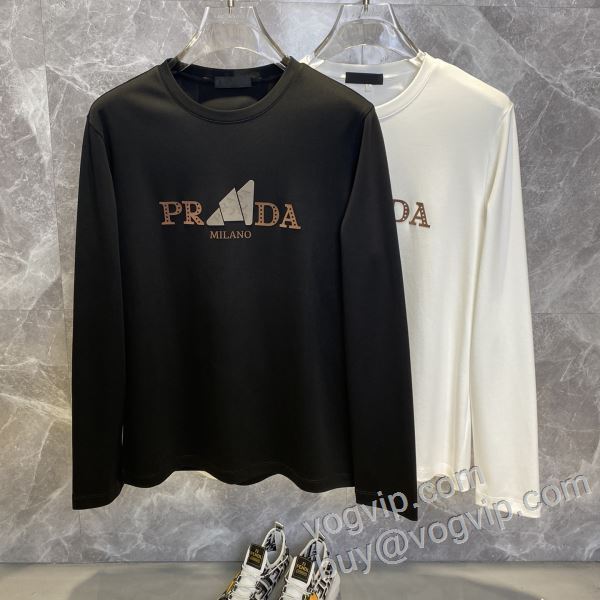 2026人気定番品質保証 プラダ スーパーコピー CTSPR014 着心地抜群 長袖Tシャツ 2色可選
