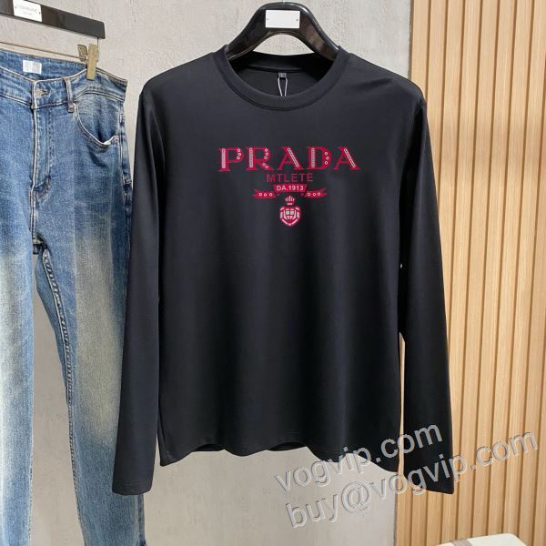 長袖Tシャツ 3色可選 今買い◎得 プラダ 偽物ブランド 2026秋冬季新作 CTSPR020