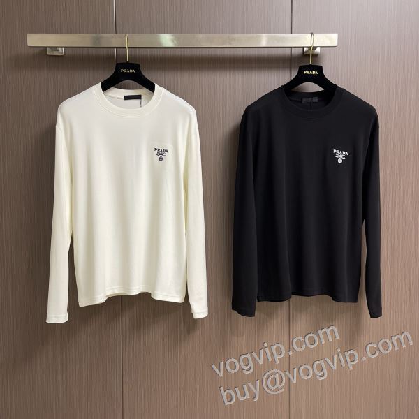プラダ ブランドコピー 2026年モデル入荷 CTSPR037 長袖Tシャツ 2色可選 人気 ランキング