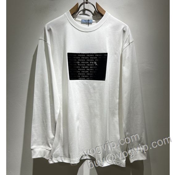 2026新作登場 プラダ PRADA CTSPR041 長袖Tシャツ 2色可選 スーパーコピー信用できるサイト 風合いが出る