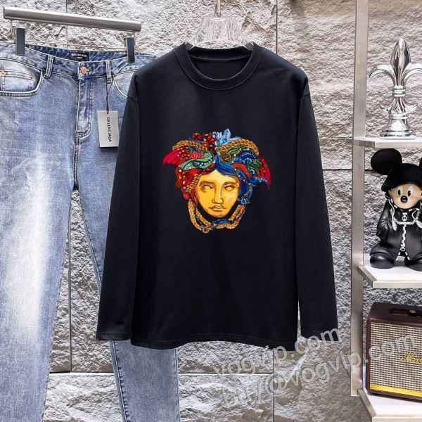 2026最新入荷 ヴェルサーチ スーパーコピー 激安 大人のセンスを感じさせる CTSVS006 長袖Tシャツ 2色可選