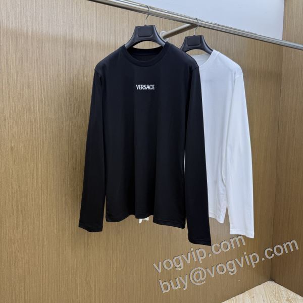 長袖Tシャツ 海外セレブ定番愛用 ヴェルサーチ スーパーコピー 2026人気定番新作 CTSVS020 2色可選
