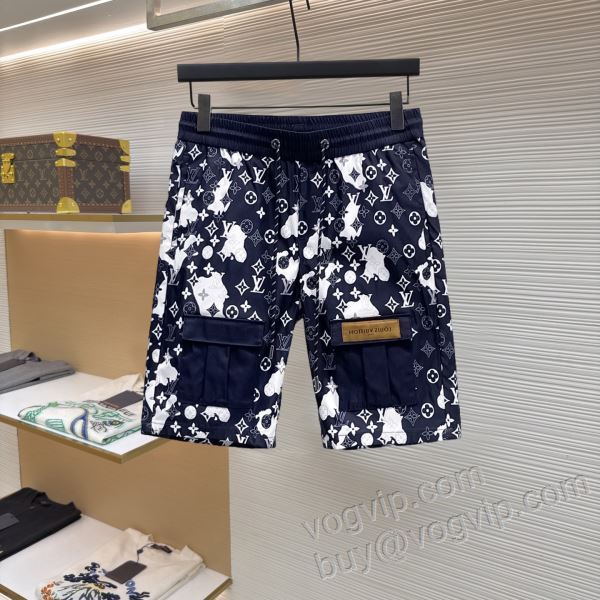 高級感を備えている ルイ ヴィトン LOUIS VUITTON偽物ブランド DKLV063 ショートパンツ ビーチパンツ 2色可選 2026数量限定豊富な
