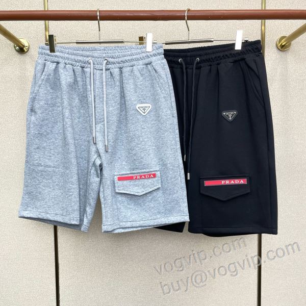 ショートパンツ ビーチパンツ 定番のアイテム プラダ スーパーコピー 2026人気定番爆買い DKPR024 2色可選