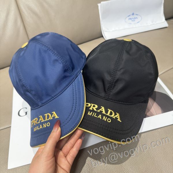プラダ PRADAブランドスーパーコピー 2026爆買い品質保証 MZPR021 野球帽 キャップ ハンチング 2色可選 お洒落自在