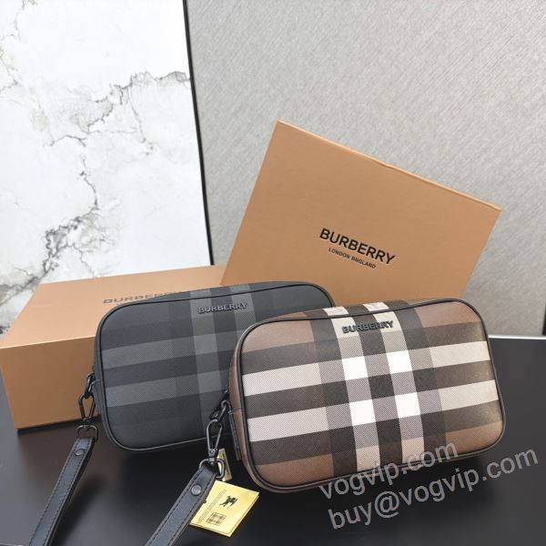 SALE開催 バーバリーコピー ポーチ セカンドバッグ メンズバッグ 2026最新入荷 NBAGBU003 2色可選