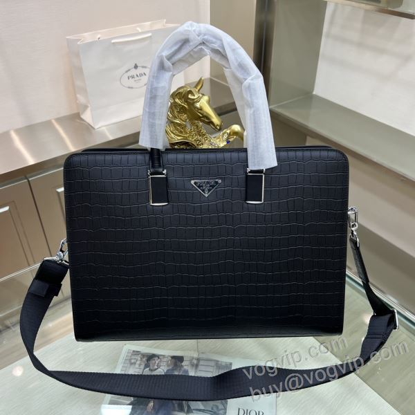 プラダ PRADAスーパーコピー 2026数量限定爆買い NBAGPR013 ビジネスバッグ ブリーフケース メンズバッグ 肌触りの気持ちい?