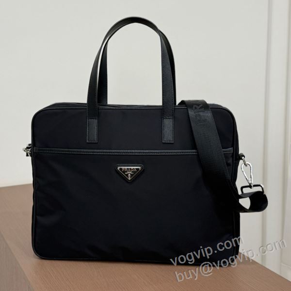海外セレブ定番愛用 プラダブランドコピー NBAGPR023 ビジネスバッグ ブリーフケース メンズバッグ 2026品質保証高品質