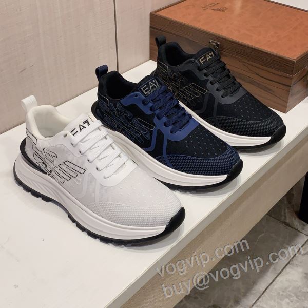 アルマーニ コピー NXIEAR003 スニーカー カジュアルシューズ 3色可選 2026春夏に最も需要のある