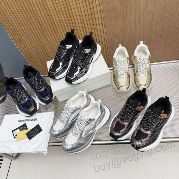 アルマーニ ARMANIスーパーコピー 2026お買い得大人気 NXIEAR013 スニーカー カジュアルシューズ 5色可選 洗練を十分に演出する