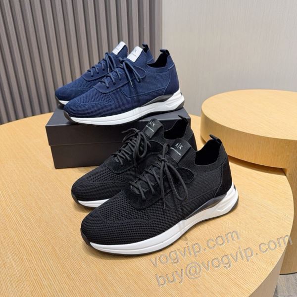 アルマーニ ARMANIブランド 偽物 通販 完成度の高い逸品 NXIEAR016 スニーカー カジュアルシューズ 2色可選 2026お買い得大人気