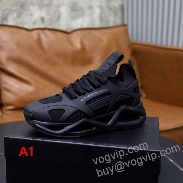 スニーカー カジュアルシューズ アルマーニ ARMANIスーパーコピー 2026爆買い品質保証 NXIEAR020 6色可選 優しい色合い