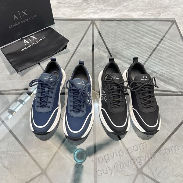 アルマーニ コピー 2026高級品 通販 NXIEAR025 スニーカー 注目のアイテム カジュアルシューズ 2色可選