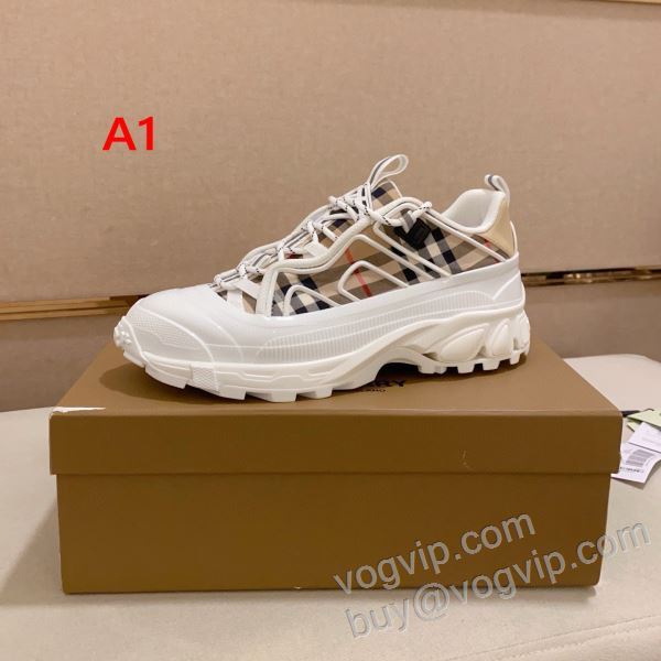 存在感のある バーバリー BURBERRYスーパーコピー 2026春夏新作 NXIEBU013 スニーカー カジュアルシューズ 4色可選