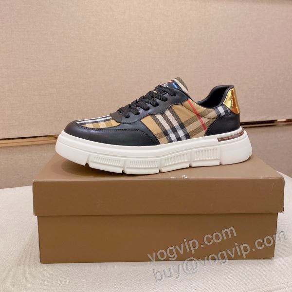 バーバリー BURBERRYブランド 偽物 通販 2026驚きの破格値得価 NXIEBU038 スニーカー カジュアルシューズ 2色可選 売れ筋のいい